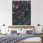 Maximalist Abstract Expression  Canvas Afdruk (Insitu (Slaapkamer))