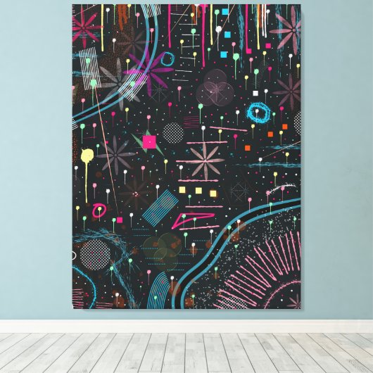 Maximalist Abstract Expression  Canvas Afdruk (Insitu (Houten vloer))