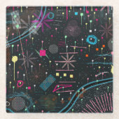 Maximalist Abstract Expression  Glazen Onderzetter (Voorkant)