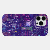 Maximalist Abstract on Purple iPhone Hoesje (Achterkant horizontaal)