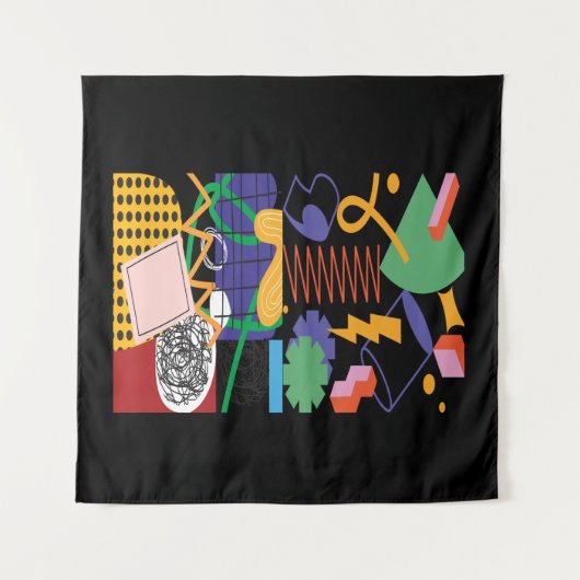 Maximalist Art Inspired Design Wandkleed (Voorkant (horizontaal))