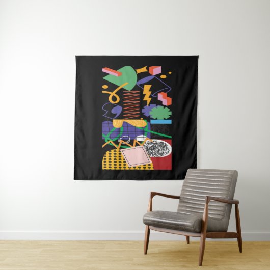 Maximalist Art Inspired Design Wandkleed (In situ)