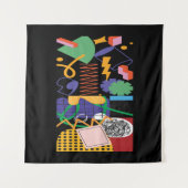 Maximalist Art Inspired Design Wandkleed (Voorkant)