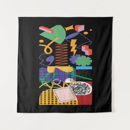 Maximalist Art Inspired Design Wandkleed (Voorkant)