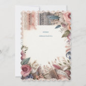 Maximalist Bewaar de datum  Bloemen Scrapbook Kaart (Achterkant)