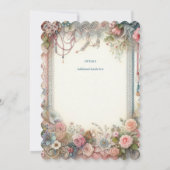 Maximalist Bewaar de datum  Bloemen Scrapbook Kaart (Achterkant)
