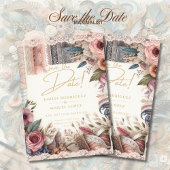 Maximalist Bewaar de datum  Bloemen Scrapbook Kaart