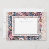 Maximalist Bewaar de datum Bloemen Scrapbook Kaart (Achterkant)