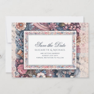 Maximalist Bewaar de datum  Bloemen Scrapbook Kaart