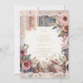 Maximalist Bewaar de datum  Bloemen Scrapbook Kaart (Achterkant)