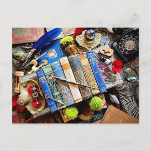 Maximalist Bibliophile Feestdagenkaart