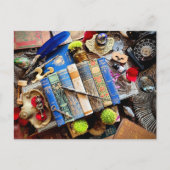 Maximalist Bibliophile Feestdagenkaart (Voorkant)