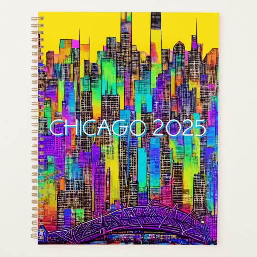 Maximalist Chicago Skyline Planner (Voorkant)