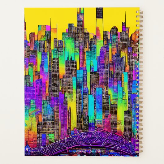 Maximalist Chicago Skyline Planner (Achterkant)
