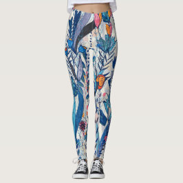 Maximalist Colorful Garden Leggings