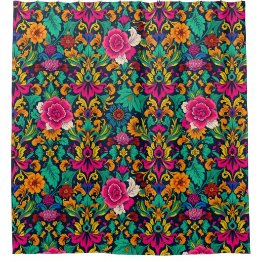 Maximalist Dreamscape Douchegordijn (Voorkant)