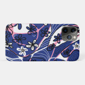 Maximalist Floral Neuro Art - Blue Pink White  Case-Mate iPhone Case (Achterkant (horizontaal))