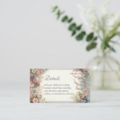 Maximalist Floral Shabby Country DETAILS Informatiekaartje (Staand voorkant)