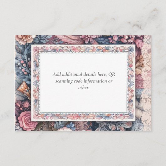 Maximalist Floral Shabby Country  DETAILS Informatiekaartje (Achterkant)