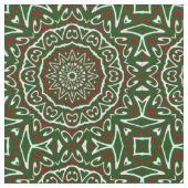  Maximalist Groovy Christmas Mandala Patter Stof (Close Up)