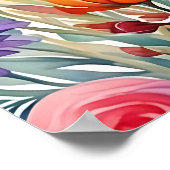 Maximalist Kleurrijke Bloemen Art Print (Hoek)