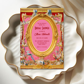 Maximalist Marie Antoinette Rococo Vrijgezellenfee Kaart