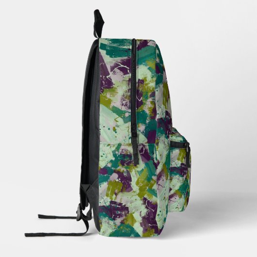 Maximalist Paint Splatters Bedrukte Rugzak (Links)