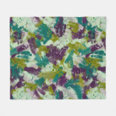 Maximalist Paint Splatters Fleece Deken (Voorkant (Horizontaal))