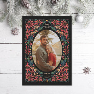 Maximalist  Poinsettia Foto Feestdagenkaart