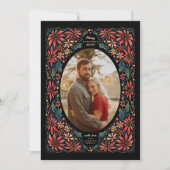 Maximalist  Poinsettia Foto Feestdagenkaart (Voorkant)