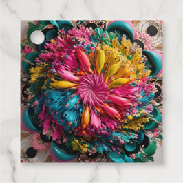 Maximalist Printable Eclectic Abstract Kleurrijk Bedankjes Labels