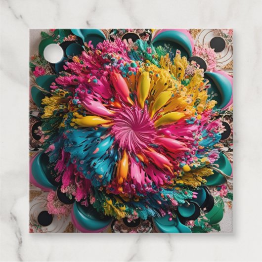 Maximalist Printable Eclectic Abstract Kleurrijk Bedankjes Labels (Voorkant)