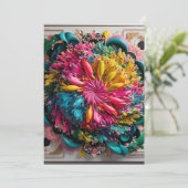 Maximalist Printable Eclectic Abstract Kleurrijk Bedankkaart (Staand voorkant)