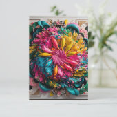 Maximalist Printable Eclectic Abstract Kleurrijk Bedankkaart (Staand voorkant)