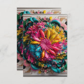 Maximalist Printable Eclectic Abstract Kleurrijk Bedankkaart (Voorkant / Achterkant)