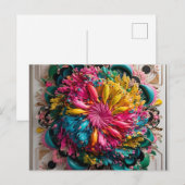 Maximalist Printable Eclectic Abstract Kleurrijk Briefkaart (Voorkant / Achterkant)