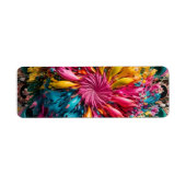 Maximalist Printable Eclectic Abstract Kleurrijk Etiket (Voorkant)