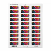 Maximalist Printable Eclectic Abstract Kleurrijk Etiket (Full Sheet)