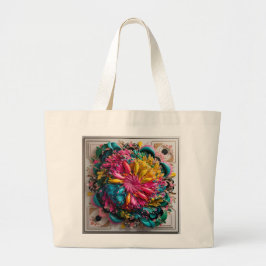 Maximalist Printable Eclectic Abstract Kleurrijk Grote Tote Bag