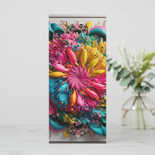 Maximalist Printable Eclectic Abstract Kleurrijk Menu (Staand voorkant)