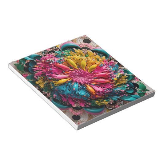 Maximalist Printable Eclectic Abstract Kleurrijk Notitieblok (Schuin)