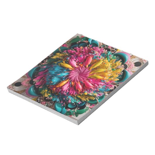 Maximalist Printable Eclectic Abstract Kleurrijk Notitieblok (Linkerzijde)