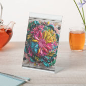 Maximalist Printable Eclectic Abstract Kleurrijk Reclamebord Met Voetstuk (Insitu)