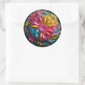 Maximalist Printable Eclectic Abstract Kleurrijk Ronde Sticker (Tas)