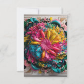 Maximalist Printable Eclectic Abstract Kleurrijk RSVP Kaartje (Achterkant)