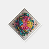 Maximalist Printable Eclectic Abstract Kleurrijk Servet (Hoek)