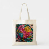Maximalist Printable Eclectic Abstract Kleurrijk Tote Bag (Achterkant)