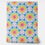 Maximalist Rainbow Floral Fountain Art Deco Scales Behang<br><div class="desc">Geniet van de elegantie van de jaren 1920 in onze abstracte Floral Fountain dot mandala in een art deco-palet met kleuren uit ons Maximalist Rainbow-palet.</div>