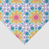 Maximalist Rainbow Floral Fountain Art Deco Tissuepapier (Detail)