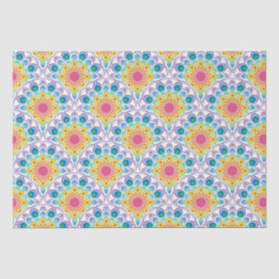 Maximalist Rainbow Floral Fountain Art Deco Tissuepapier